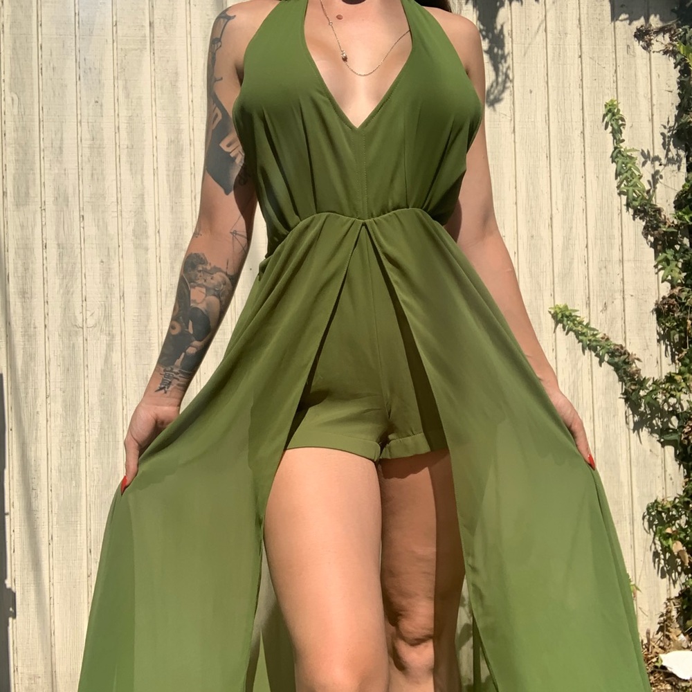 Green LUXXEL dress